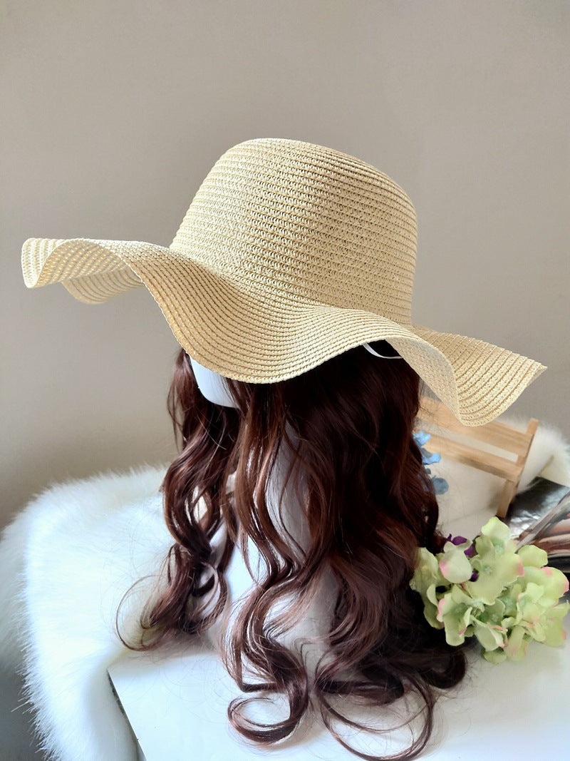 Stylish Summer Sun Hat with Wide Brim & Ribbons