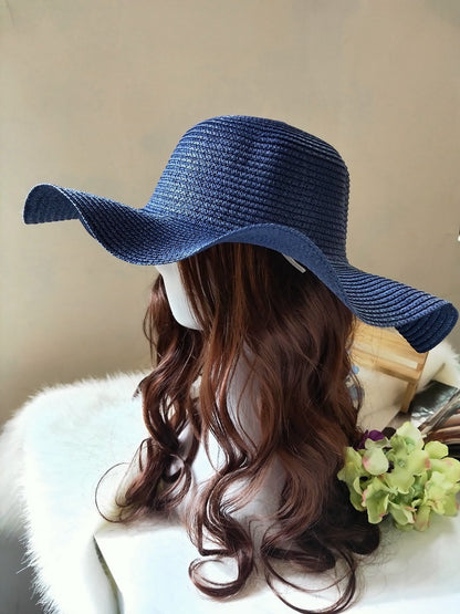 Stylish Summer Sun Hat with Wide Brim & Ribbons