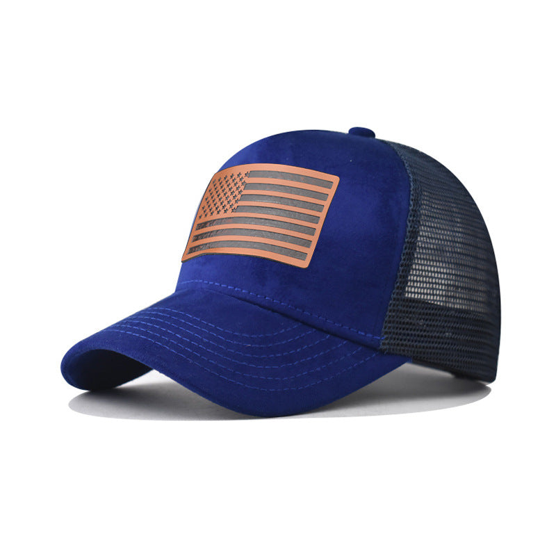 Suede US Flag Baseball Cap - Patriotic & Stylish