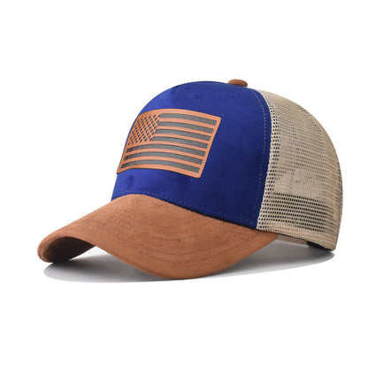 Suede US Flag Baseball Cap - Patriotic & Stylish