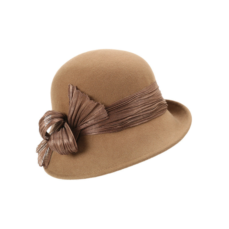 Stylish Wool Felt Bowler Hat for Women