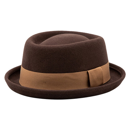 Stylish Wool Fedora Hat for Men - Trendy Fall Fashion