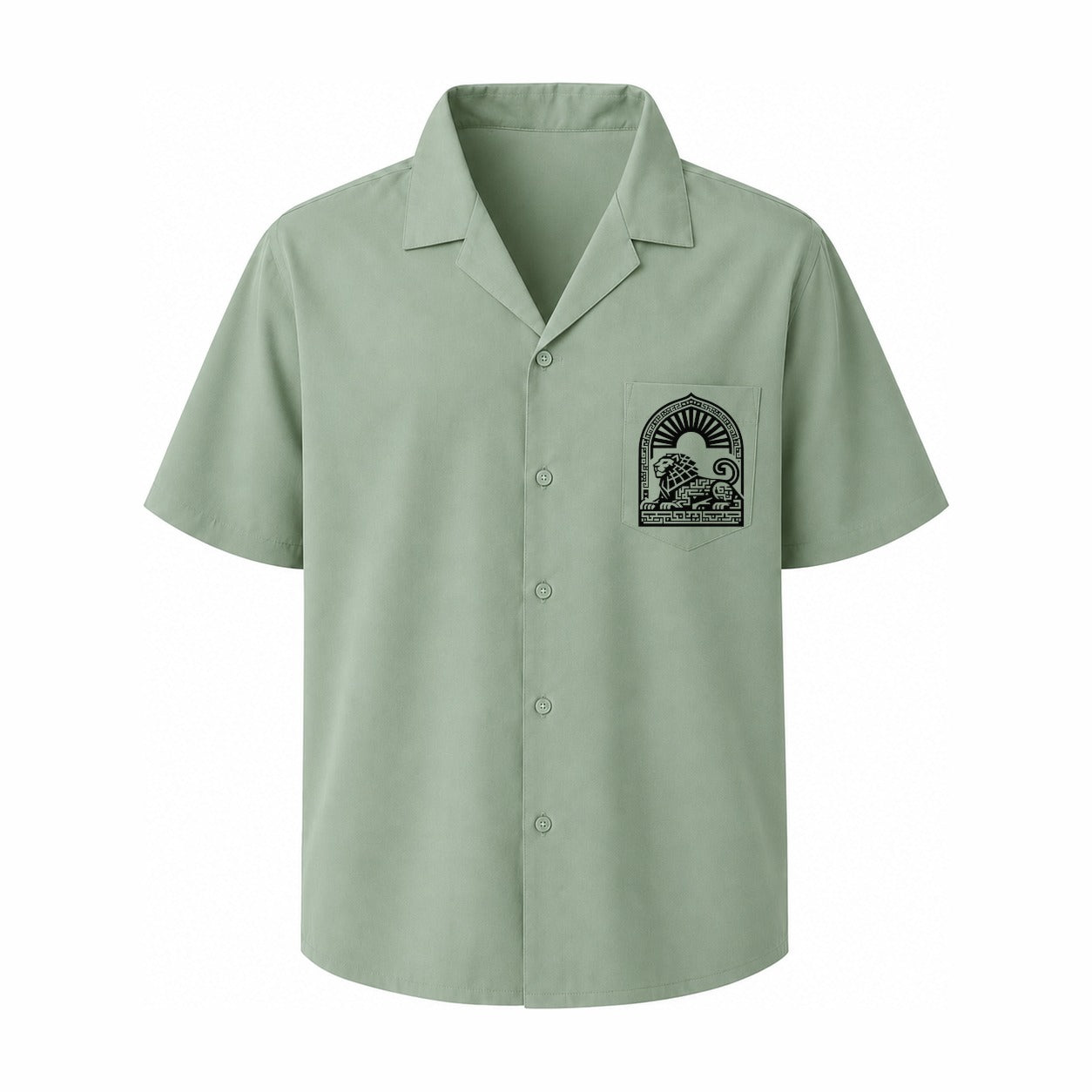 Persian Lion Arch Hawaiian Shirt – Sage