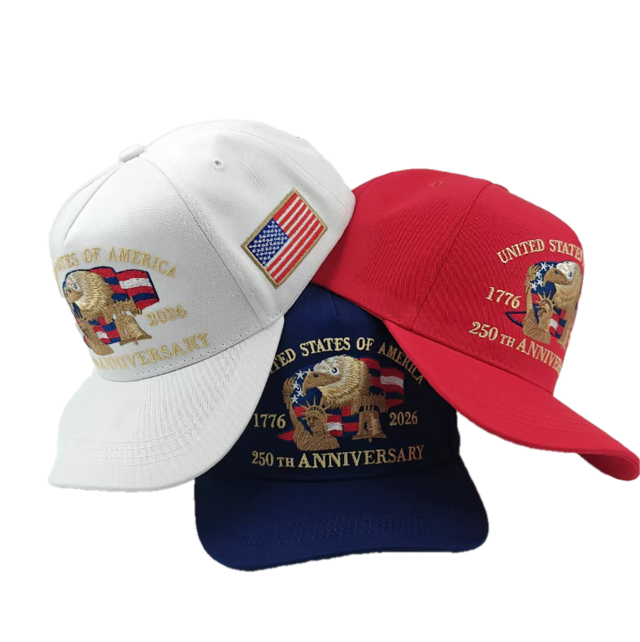 USA 250th Anniversary Embroidered Baseball Cap