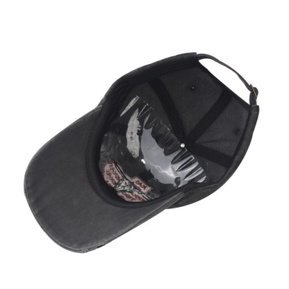 Retro Texas Longhorn Skull Embroidered Baseball Cap - Vintage Washed Cotton Hat