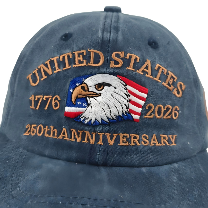 250th Anniversary Embroidered Baseball Cap | USA Independence Day Style