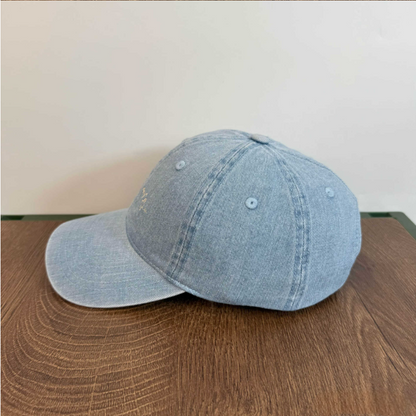 Have A Nice Day Distressed Denim Baseball Cap Cute Dog Embroidery Washed Cotton Hat