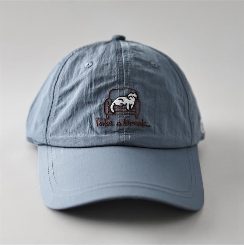 Take a Break Cat on Sofa Baseball Cap Ultra-Thin Quick-Dry Embroidered Hat