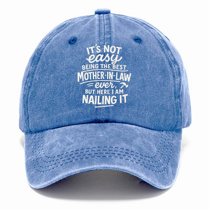 It's not easy being the best STEPDAD ever, but here I am nailing it - Classic Cap - Summer Sky(Blue)