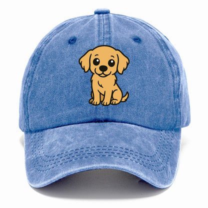 Golden Retriever - Head tilt curious pose - Classic Cap - Summer Sky(Blue)