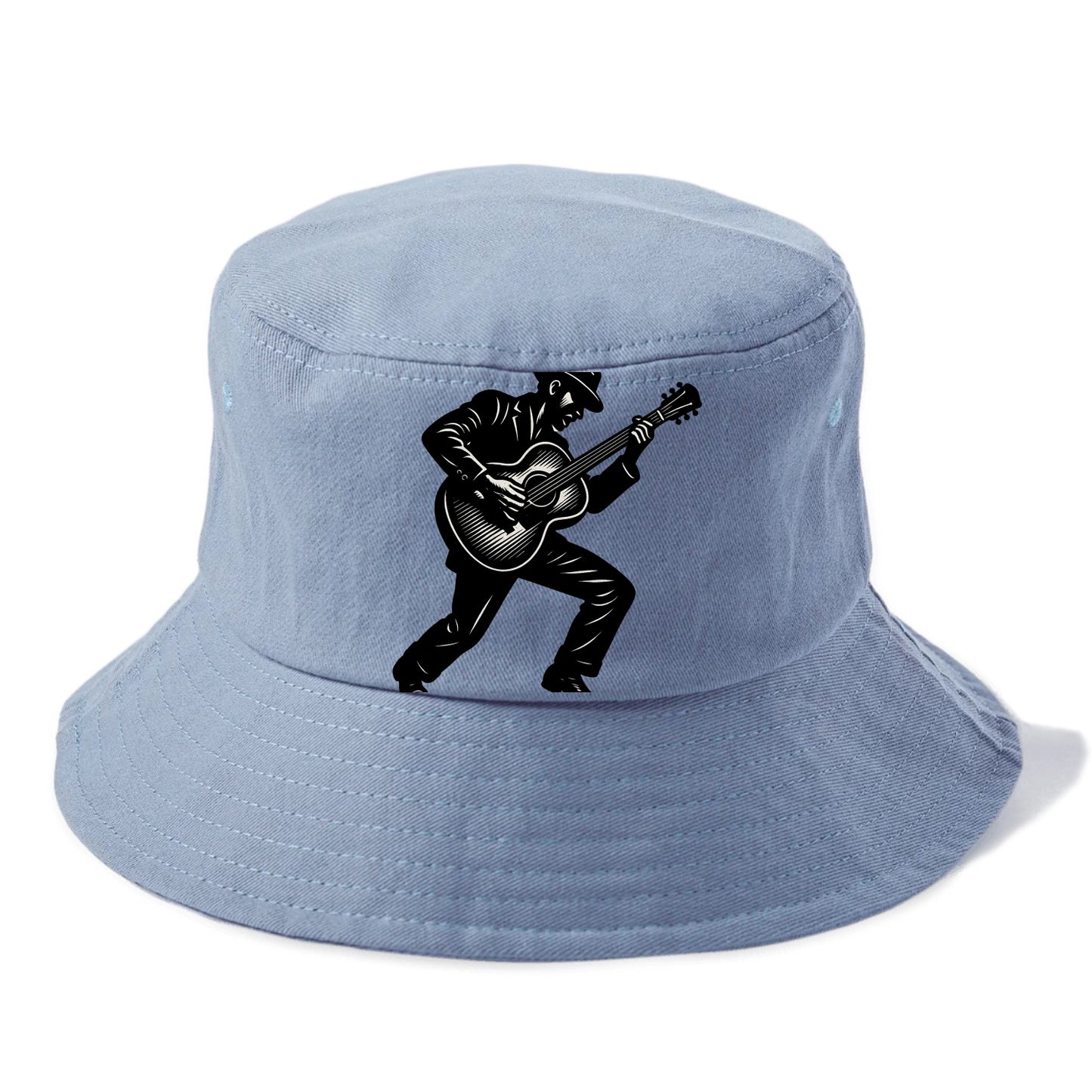 Guitarist playing acoustic guitar - Bucket Hat - Summer Sky(Blue)