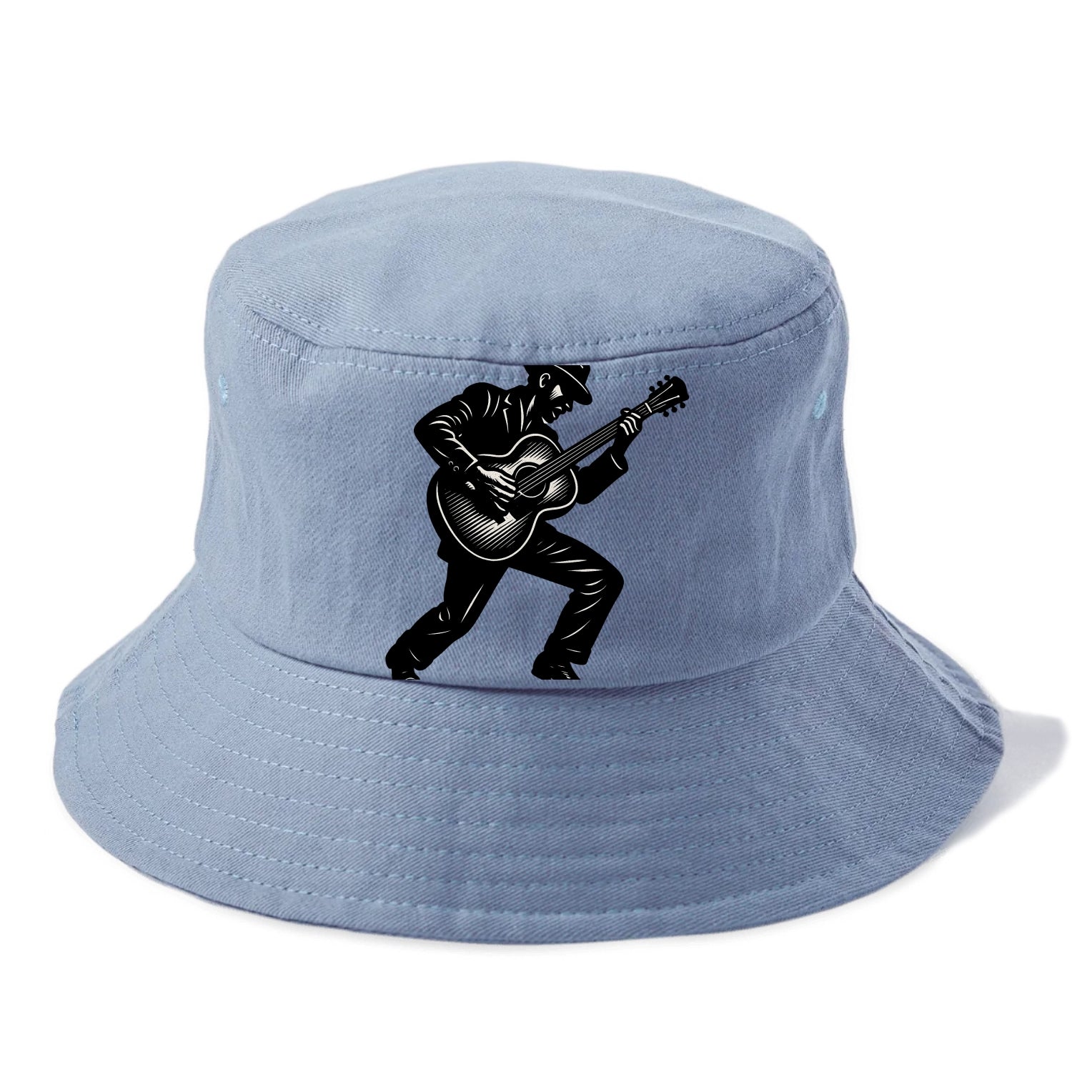 Guitarist playing acoustic guitar - Bucket Hat - Summer Sky(Blue)