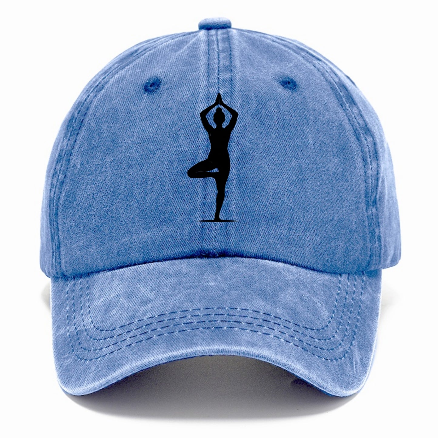 Yoga practitioner in tree pose - Classic Cap - Summer Sky(Blue)