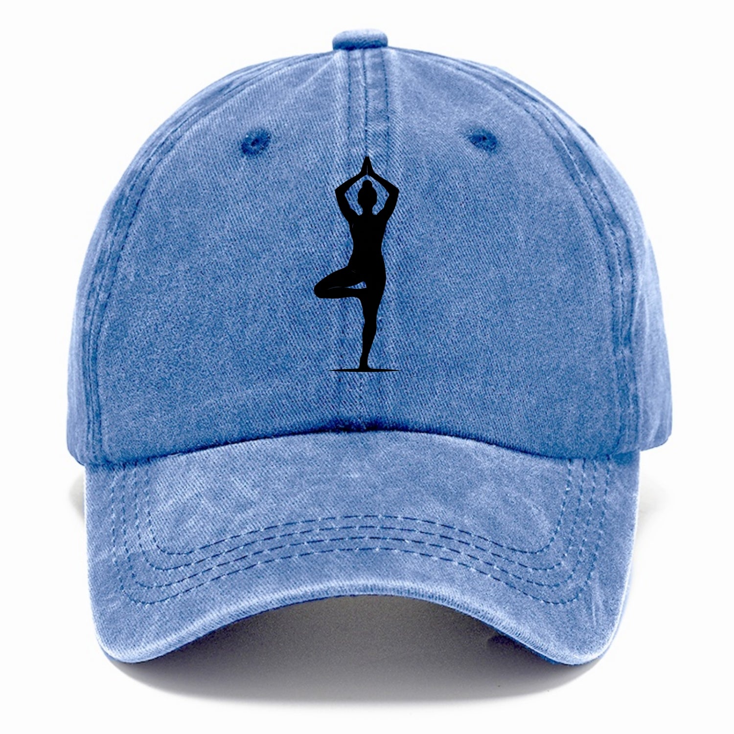 Yoga practitioner in tree pose - Classic Cap - Summer Sky(Blue)
