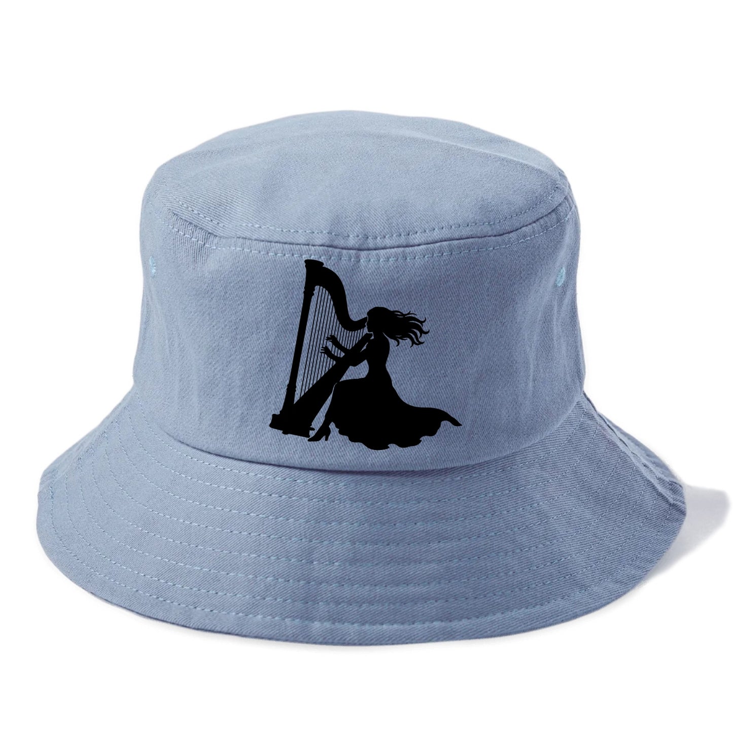 Harpist playing ethereal melody - Bucket Hat - Summer Sky(Blue)