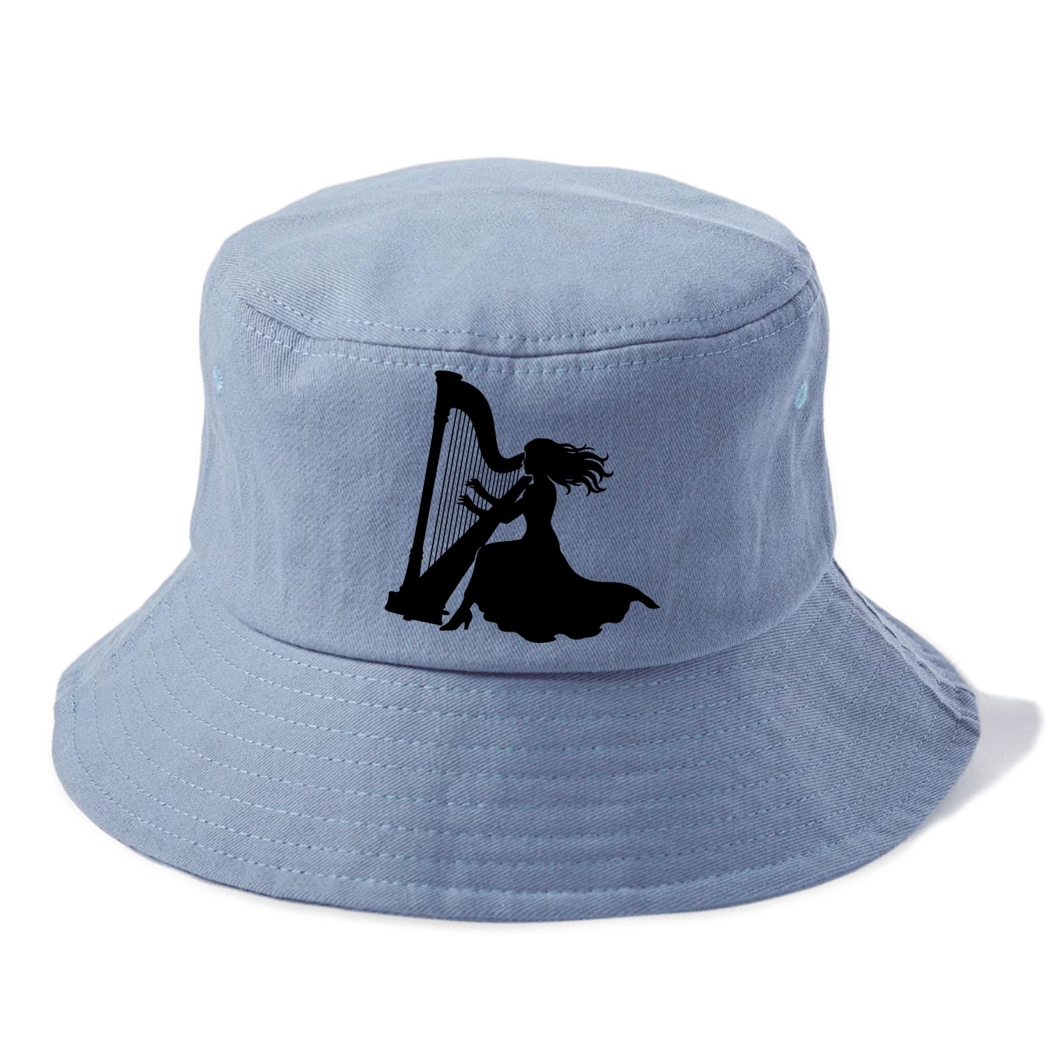 Harpist playing ethereal melody - Bucket Hat - Summer Sky(Blue)