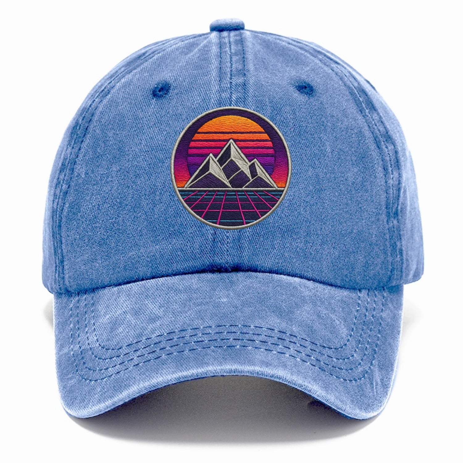 Retrowave Mountains - Classic Cap - Summer Sky(Blue)