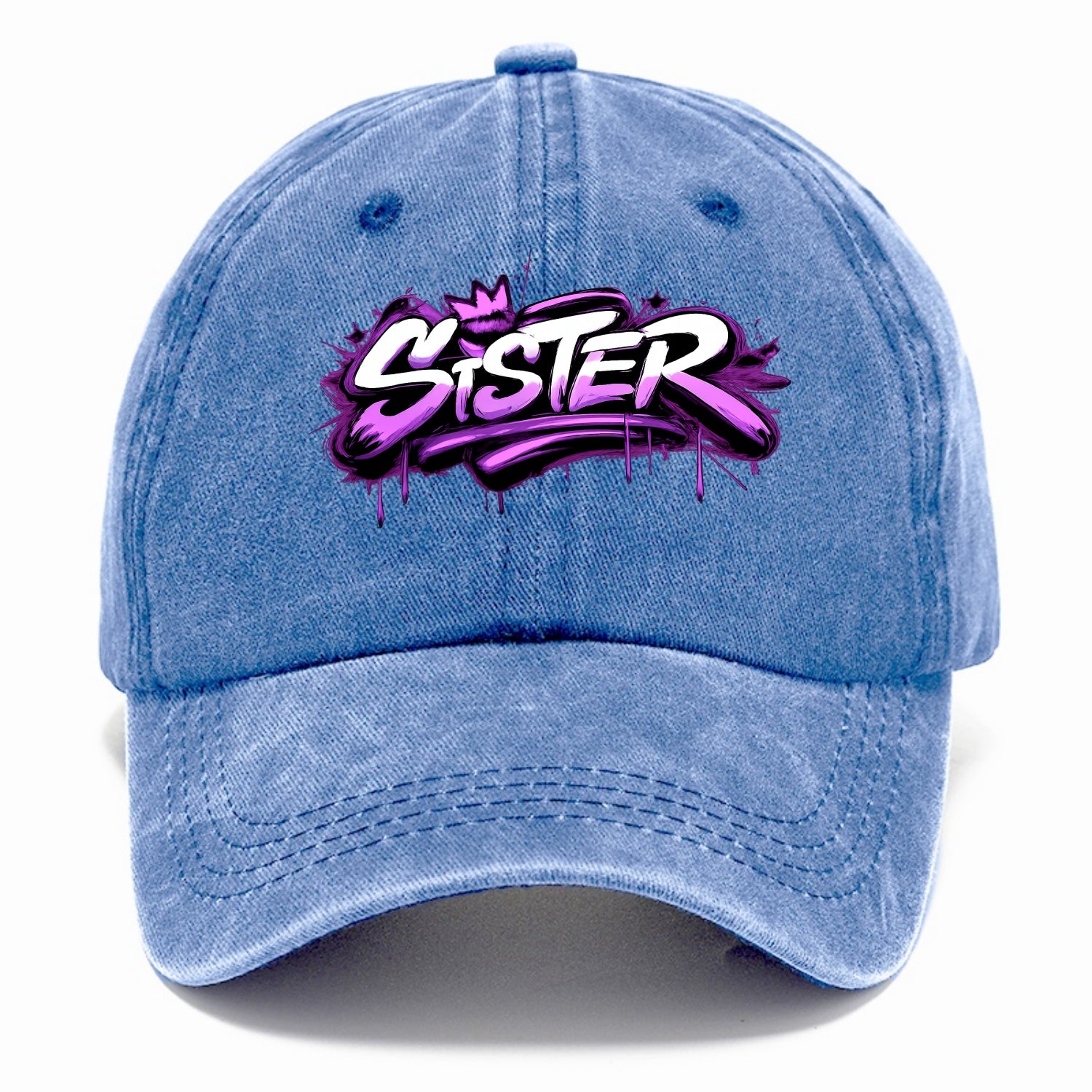 Bold typography design - "SISTER" - female bond, sisterhood - Classic Cap - Summer Sky(Blue)
