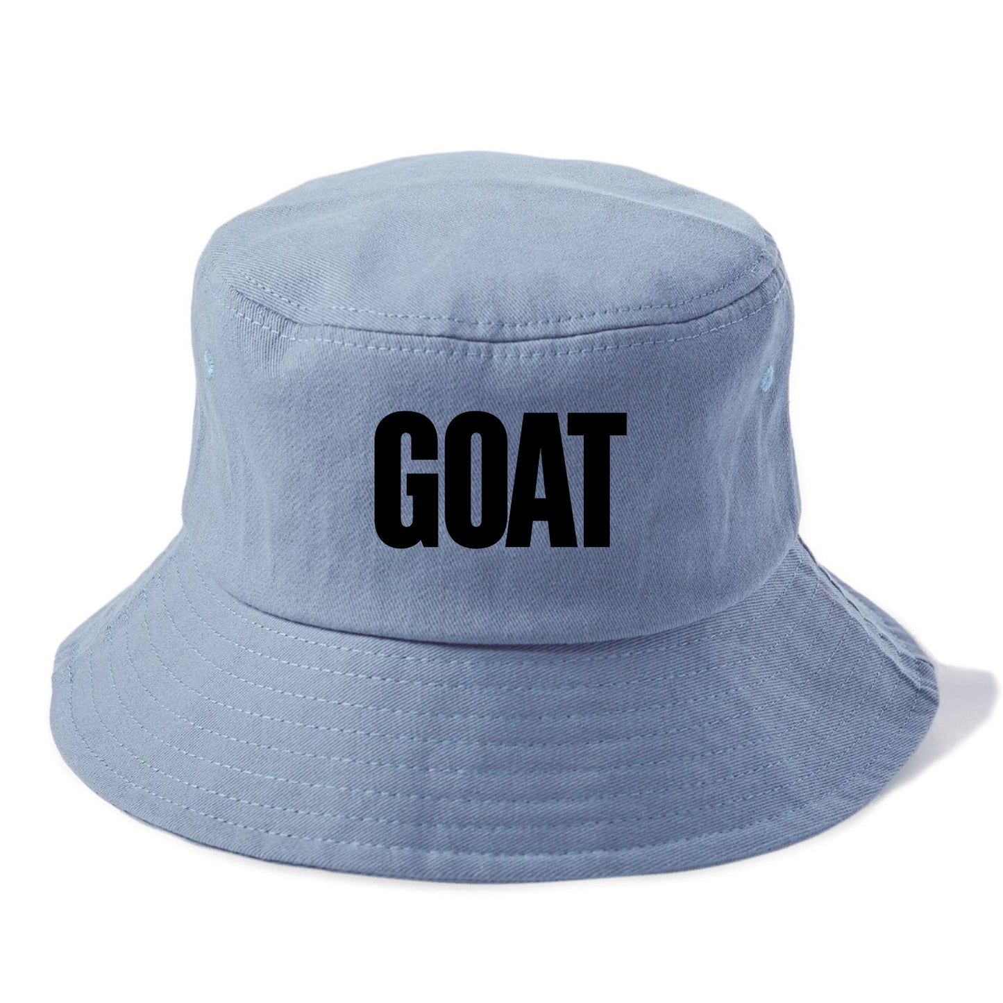 Bold typography design - "GOAT" - greatest of all time - Bucket Hat - Summer Sky(Blue)