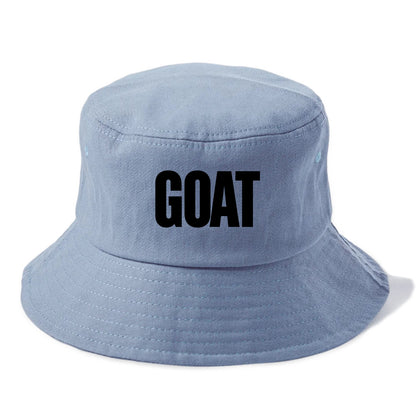 Bold typography design - "GOAT" - greatest of all time - Bucket Hat - Summer Sky(Blue)