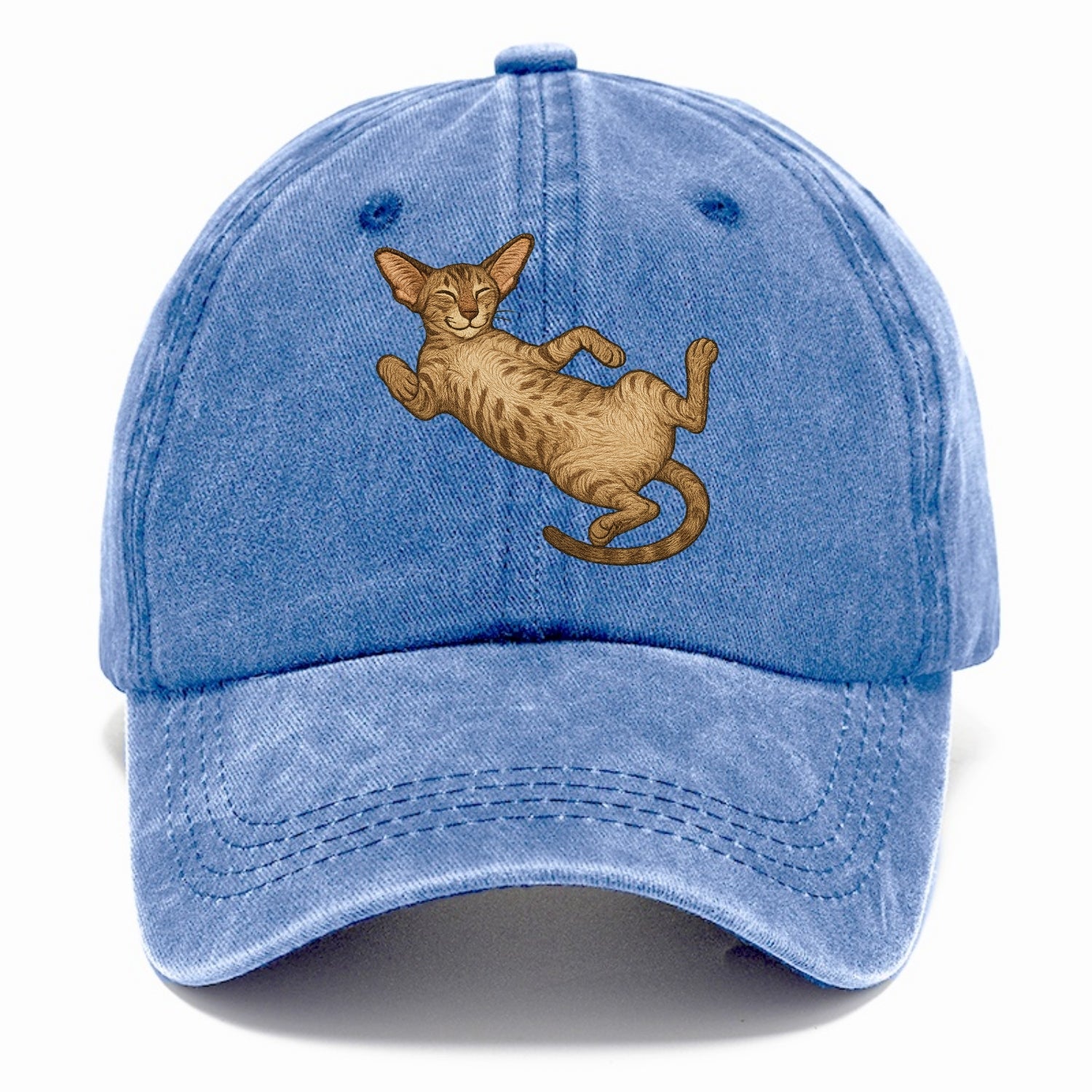Oriental Shorthair  fully relaxed sprawl Classic Cap - Summer Sky(Blue)