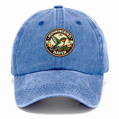 Hummingbird Sanctuary Emblem - Classic Cap - Summer Sky(Blue)