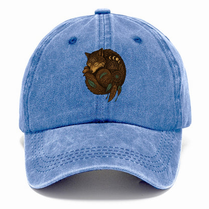 Sleeping Wolf Peace  - Classic Cap - Summer Sky(Blue)