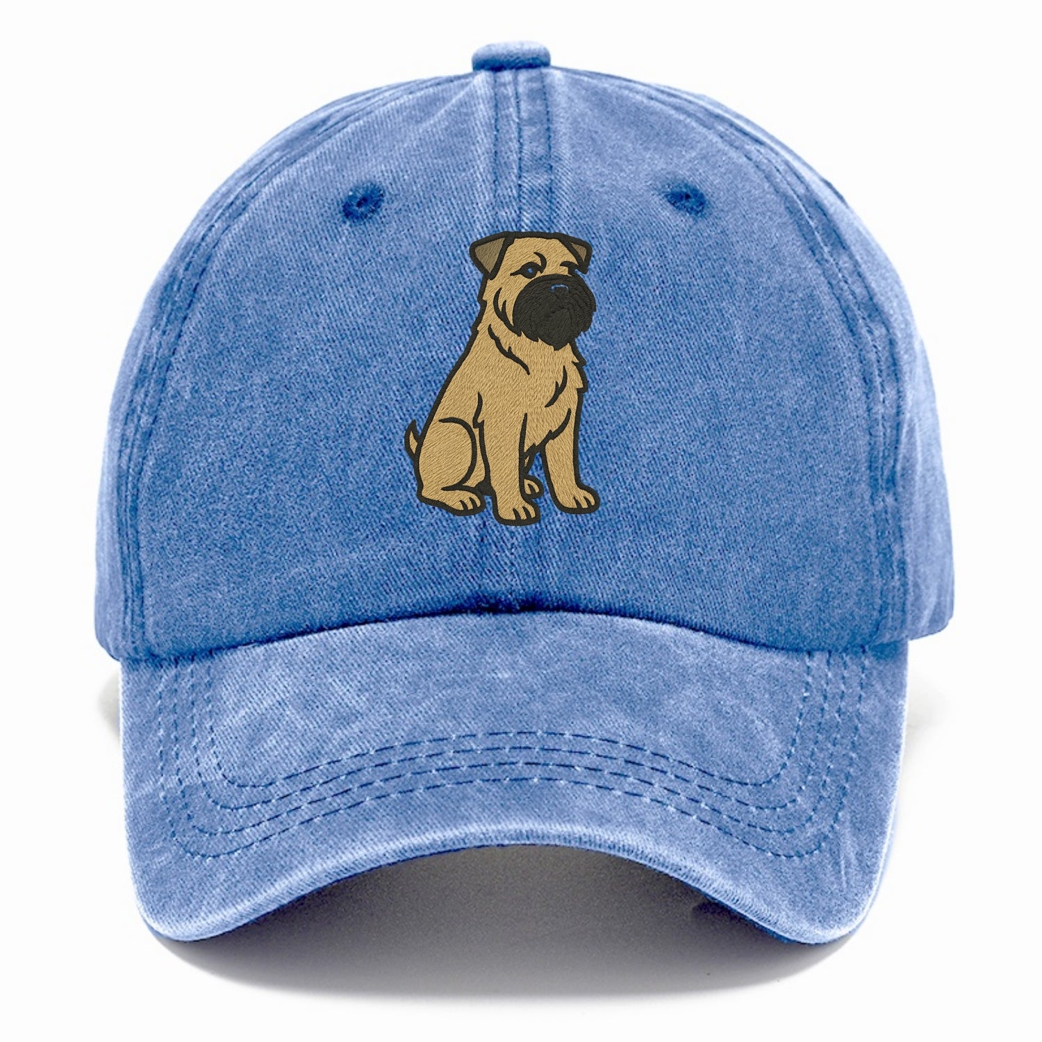 Bouvier des Flandres - Fawn rough coat embroidered design - Classic Cap - Summer Sky(Blue)