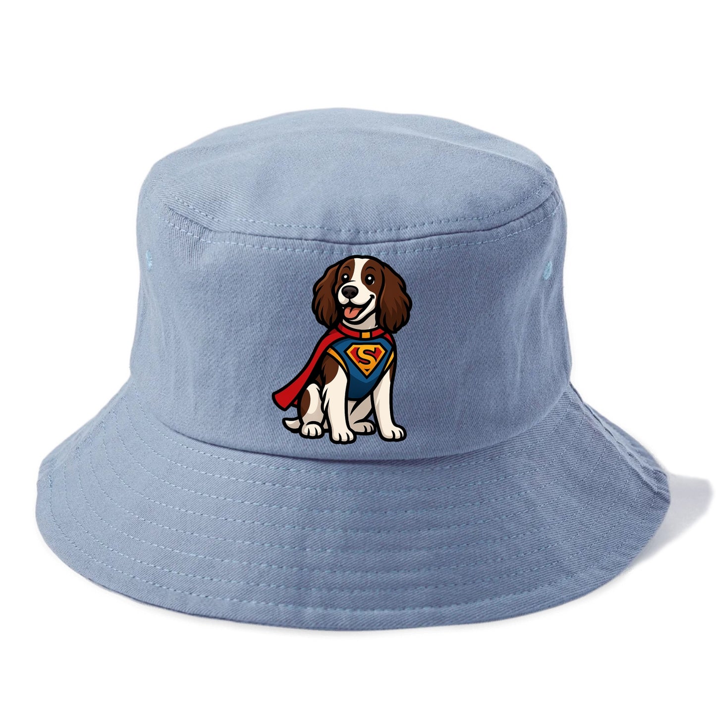 Springer Spaniel Friendly Hero  - Bucket Hat - Summer Sky(Blue)