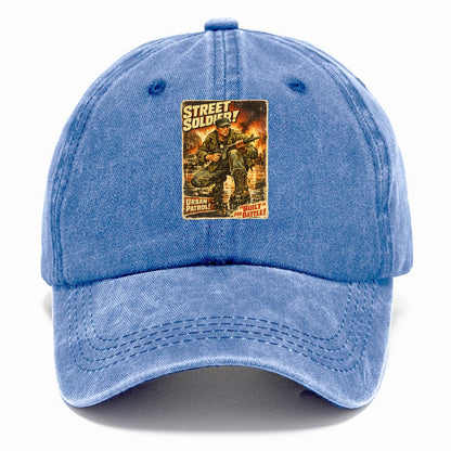 COMBAT READY | Military boots on wet pavement | Street soldier | Urban patrol | Ready - Classic Cap - Summer Sky(Blue)