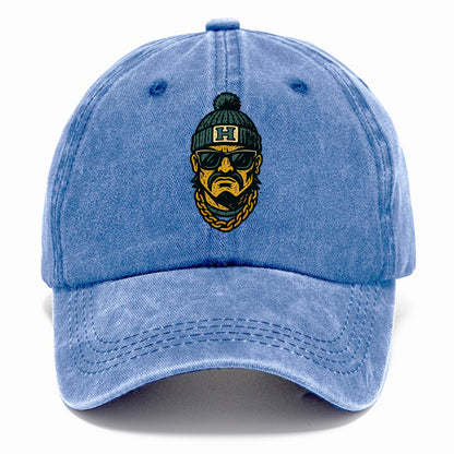 Honolulu Warrior wearing Hawaii beanie with H patch - Classic Cap - Summer Sky(Blue)