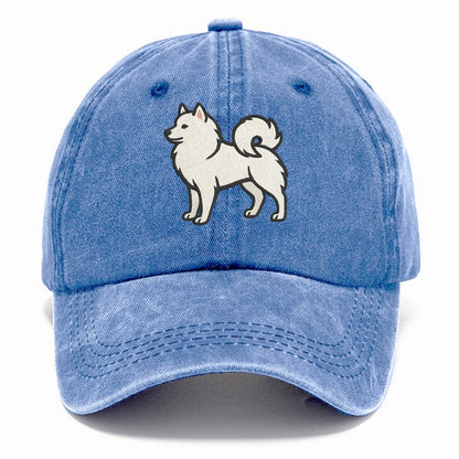 American Eskimo Dog - White spitz embroidered standing design - Classic Cap - Summer Sky(Blue)