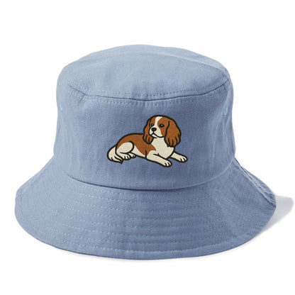 Cavalier King Charles Spaniel - Blenheim Bucket Hat - Summer Sky(Blue)