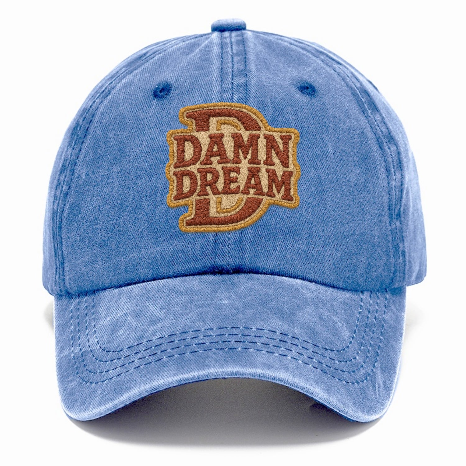 DAMN;DREAM BIG Motivational White Cap - Classic Cap - Summer Sky(Blue)