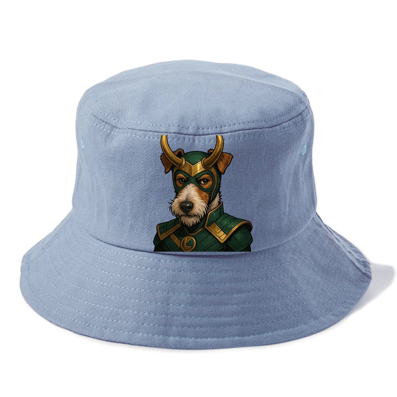 Fox Terrier Loki  - Bucket Hat - Summer Sky(Blue)