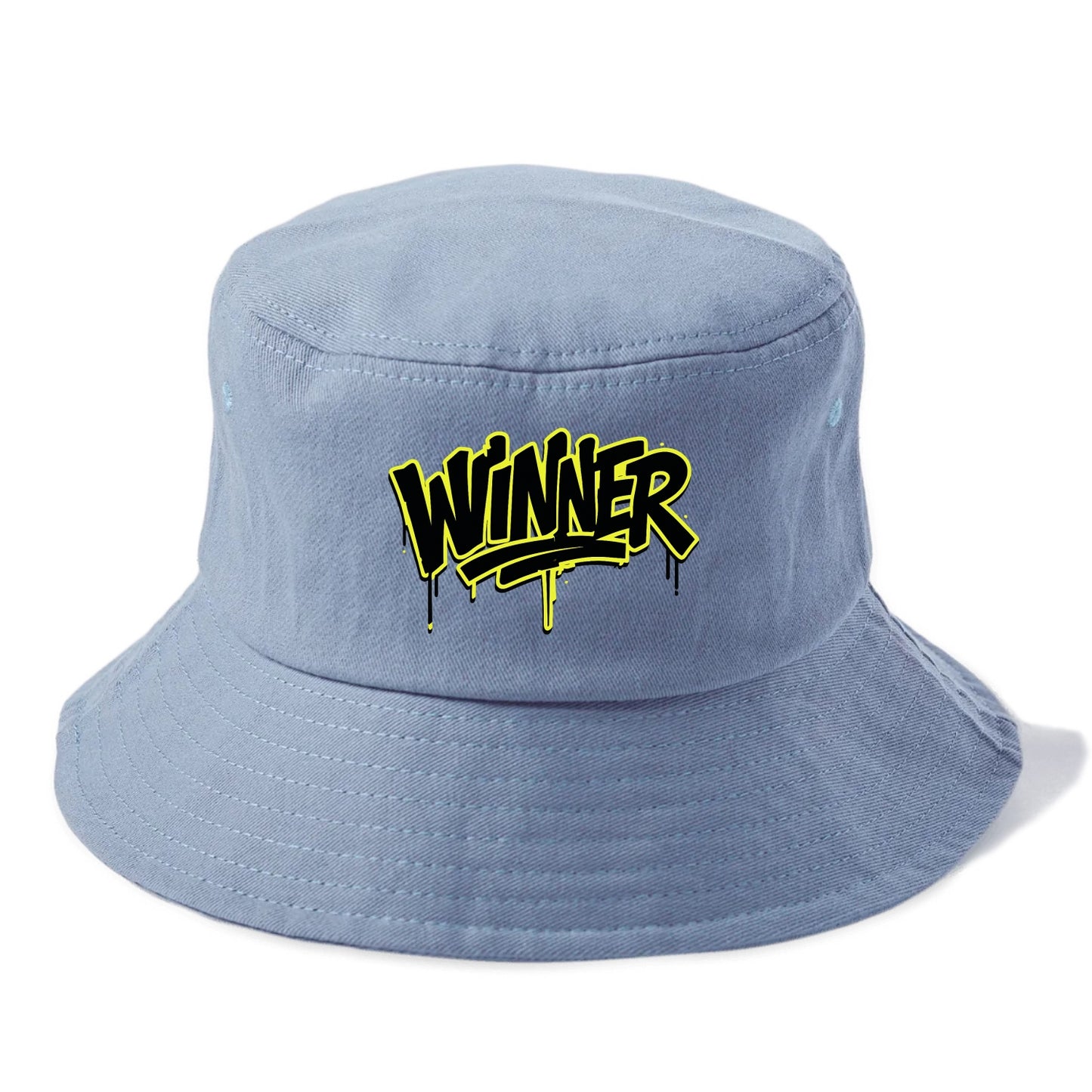 Bold typography design - "WINNER" - victorious mindset, champion - Bucket Hat - Summer Sky(Blue)