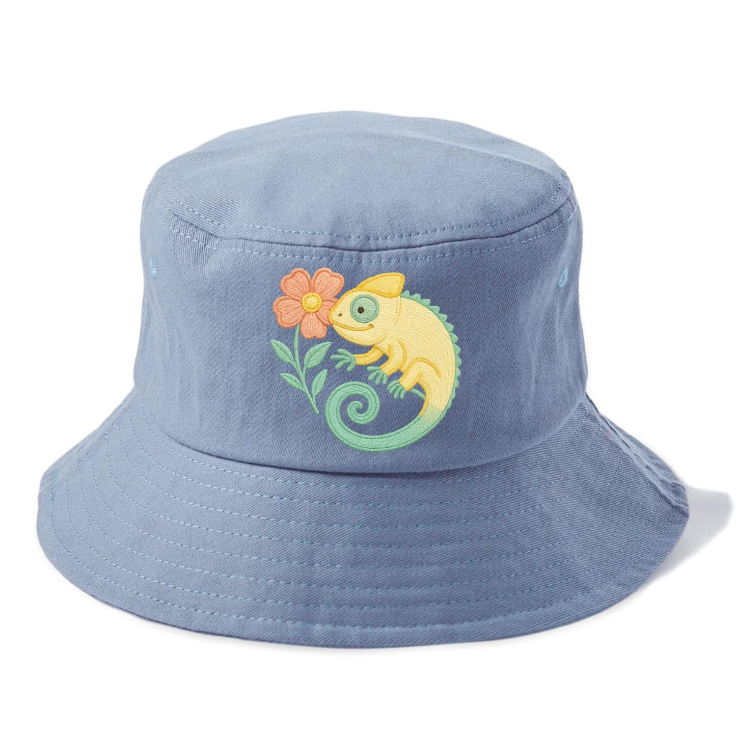 Yellow Chameleon - Bucket Hat - Summer Sky(Blue)