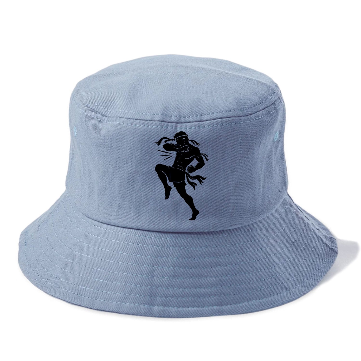 Thai Muay Thai fighter elbow strike - Bucket Hat - Summer Sky(Blue)
