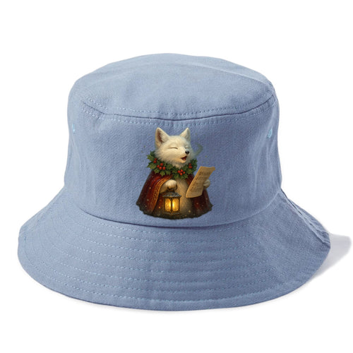 Snowbound Arctic Fox Caroler  - Bucket Hat
