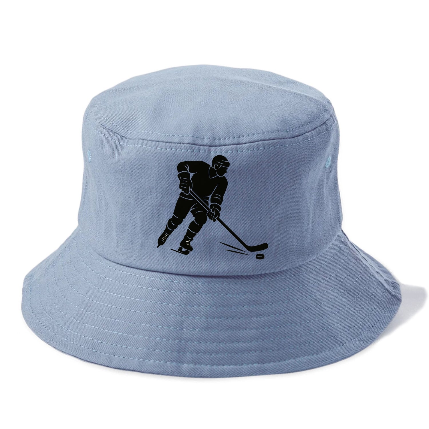 Ice hockey player shooting puck - Bucket Hat - Summer Sky(Blue)