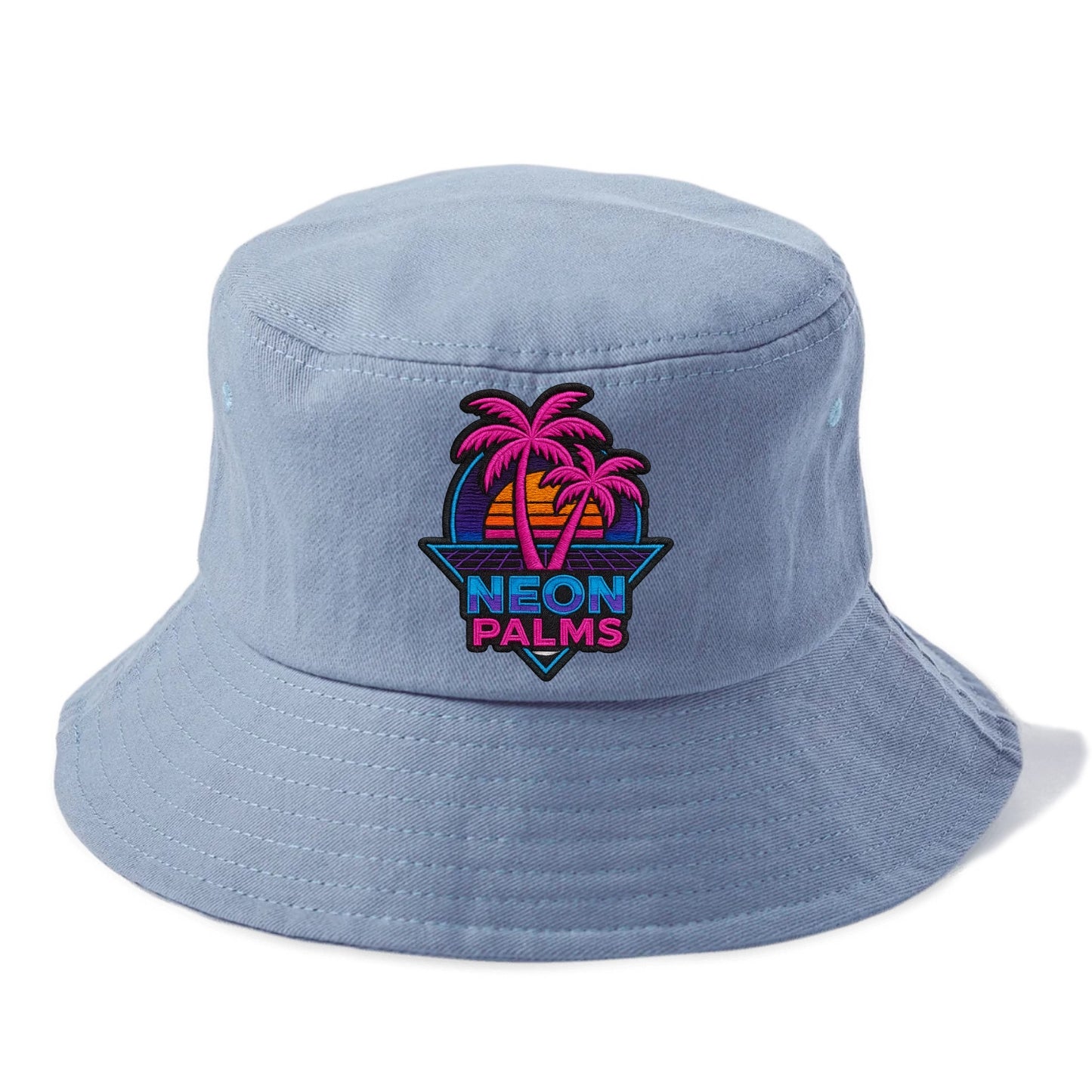 Neon Palms - Bucket Hat - Summer Sky(Blue)
