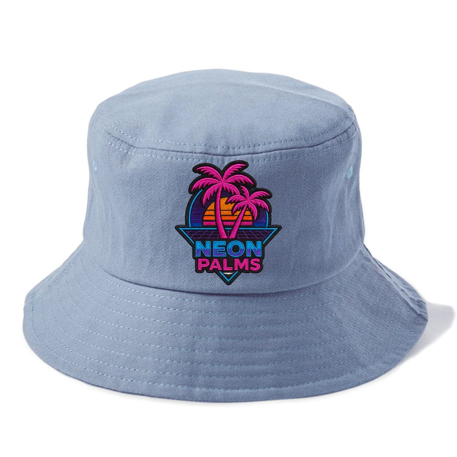 Neon Palms - Bucket Hat - Summer Sky(Blue)
