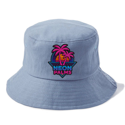 Neon Palms - Bucket Hat - Summer Sky(Blue)