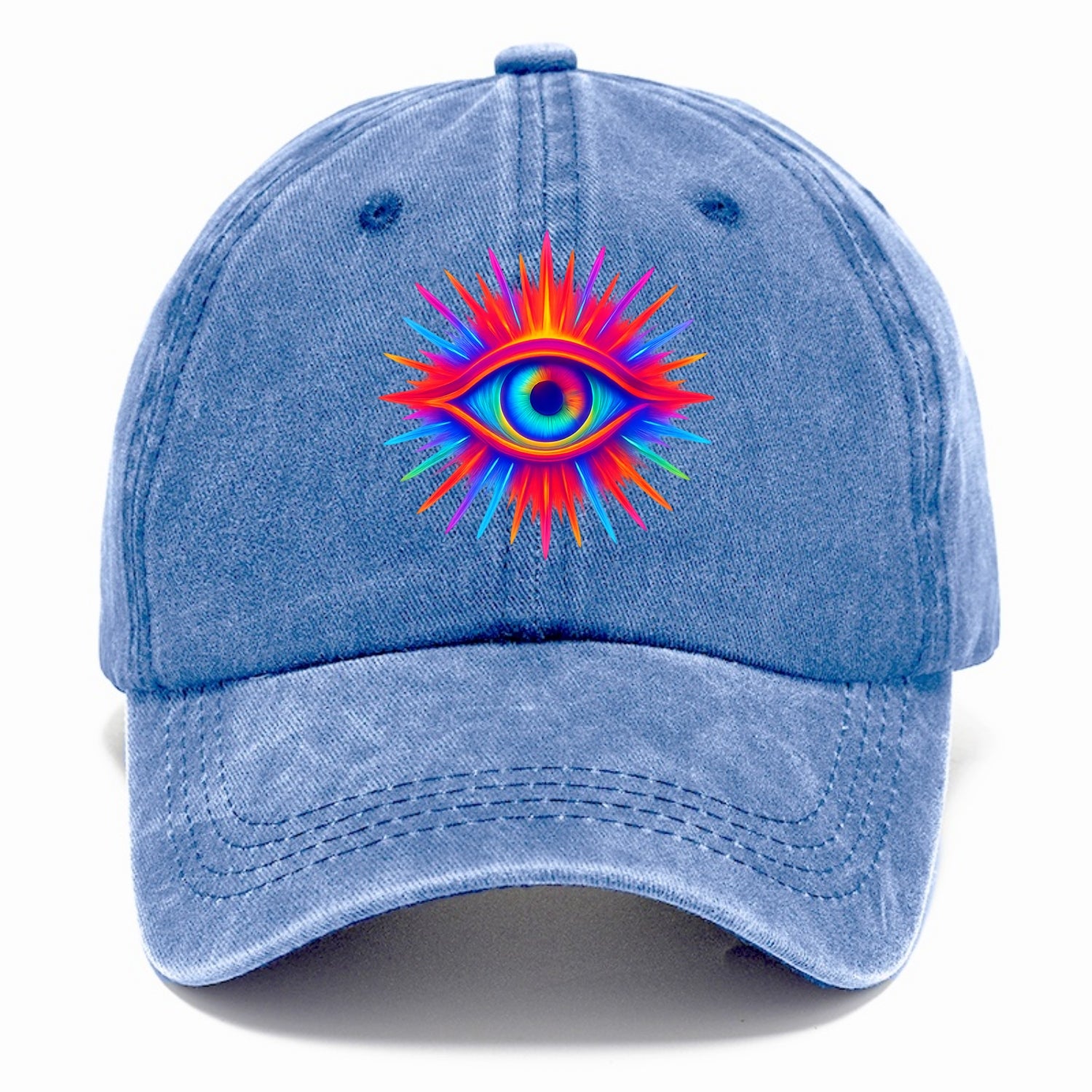 Rainbow Third Eye - Prismatic eye radiat Classic Cap - Summer Sky(Blue)