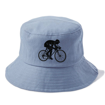 Cyclist sprinting in racing position - Bucket Hat - Summer Sky(Blue)