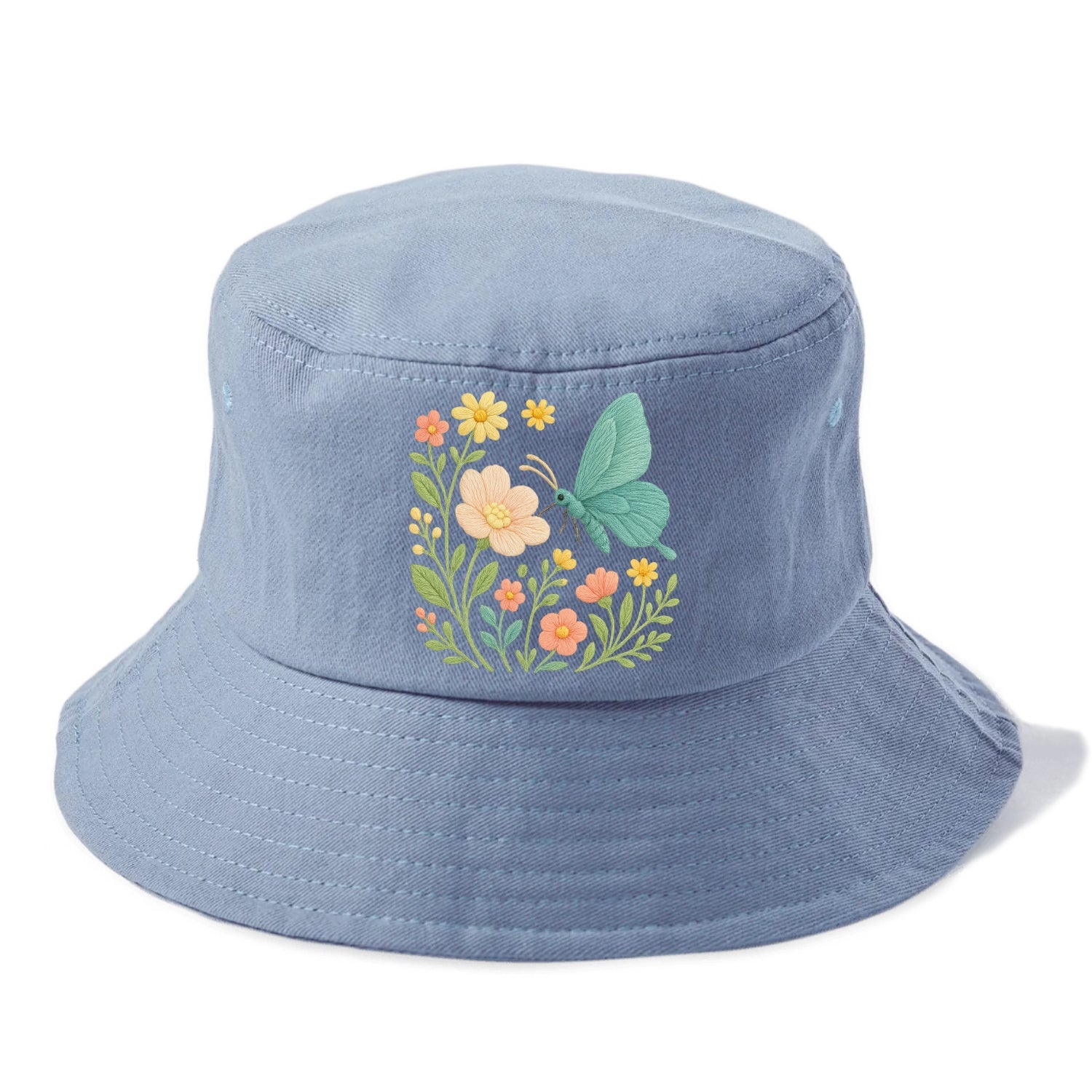 Mint Night Butterfly - Bucket Hat - Summer Sky(Blue)