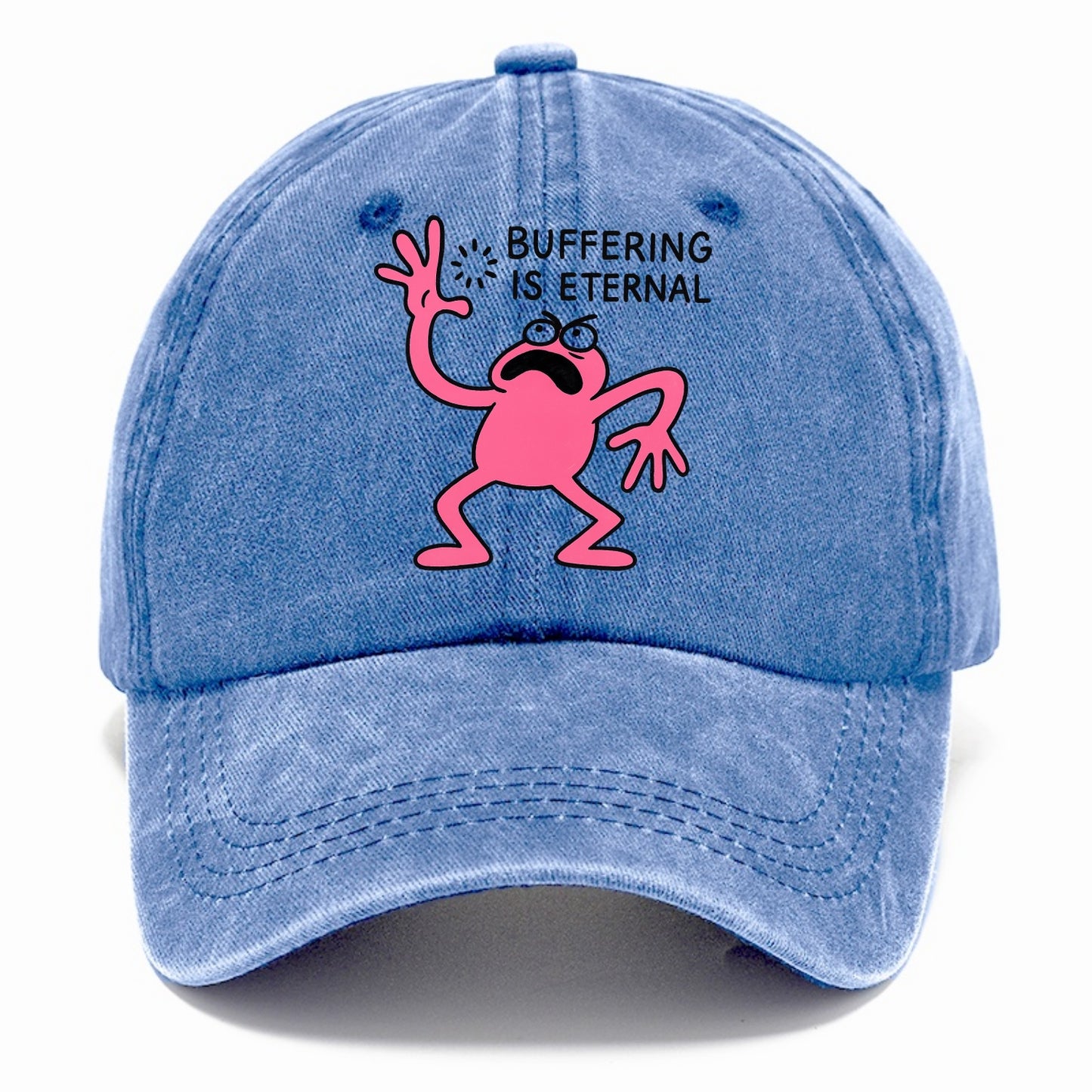 BUFFERING IS ETERNAL | Loading circle dizzy - Classic Cap - Summer Sky(Blue)