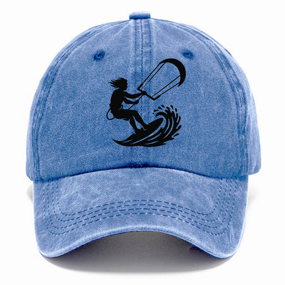 Kite surfer riding wave - Classic Cap - Summer Sky(Blue)