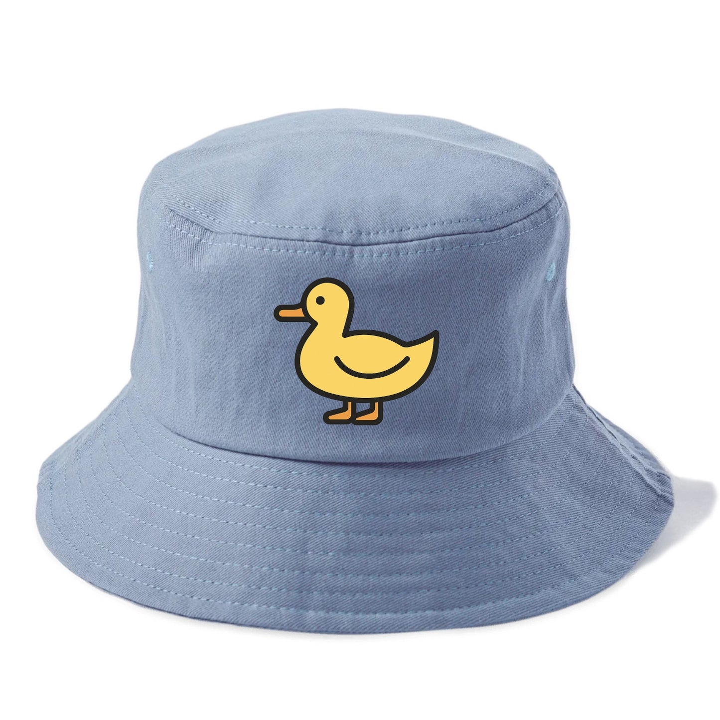 Duck - Yellow mallard flat side profile - Bucket Hat - Summer Sky(Blue)