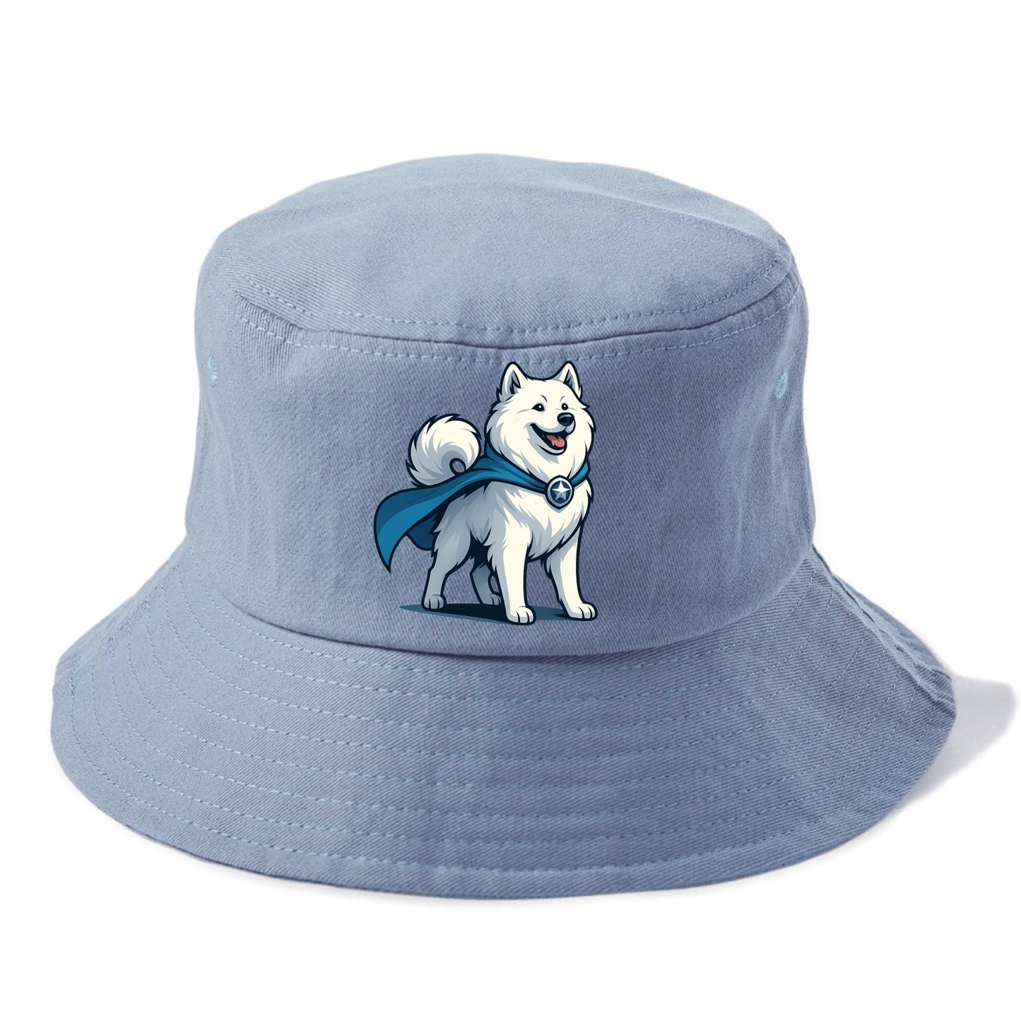 Samoyed Winter Hero  - Bucket Hat - Summer Sky(Blue)